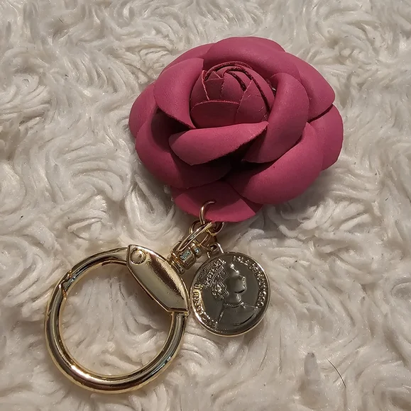 Hot Pink Camila Rose Keychain Purse Charm NWOT - Picture 5 of 5